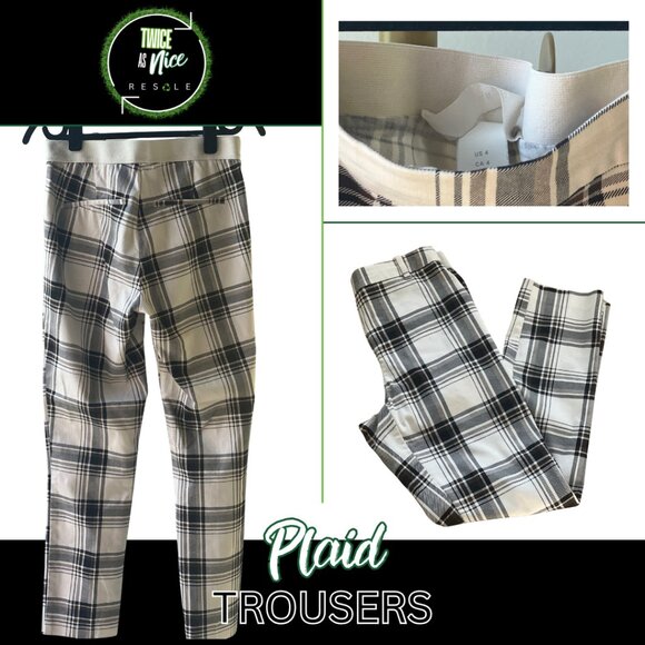 Plaid Stretch Woven Trouser - Picture 2 of 2